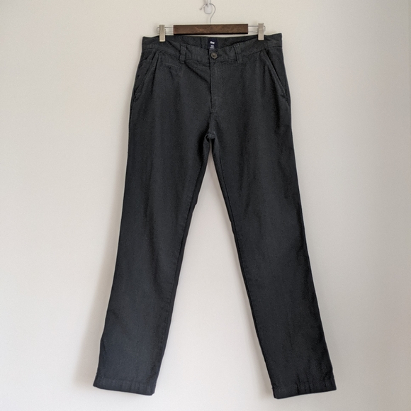 GAP FACTORY Slim Fit Khakis, Grey Check, 34 - Picture 1 of 3